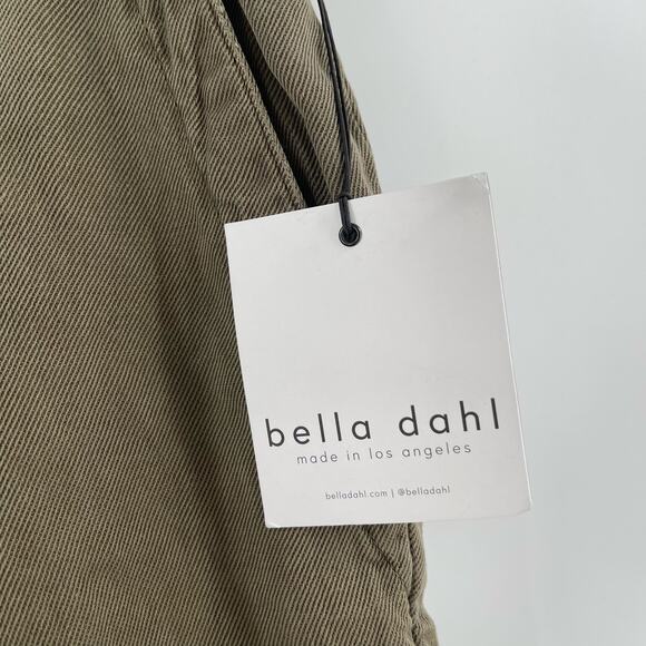 BELLA DAHL Sienna Pants Size 31 NWT Rolled Cargo Linen Blend Jogger Green Casual - Picture 5 of 16